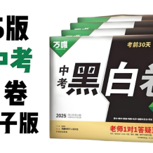 萬唯中考《2025年中考黑白卷 (多版本) 》網盤打包下載